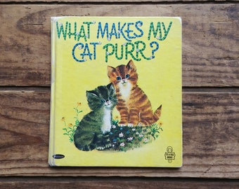 What Makes My Cat Purr? Whitman Tell a Tale book, vintage