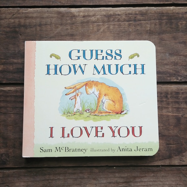 Guess How Much I Love You? Vintage Board Book about Rabbits, Bunny Books for Easter