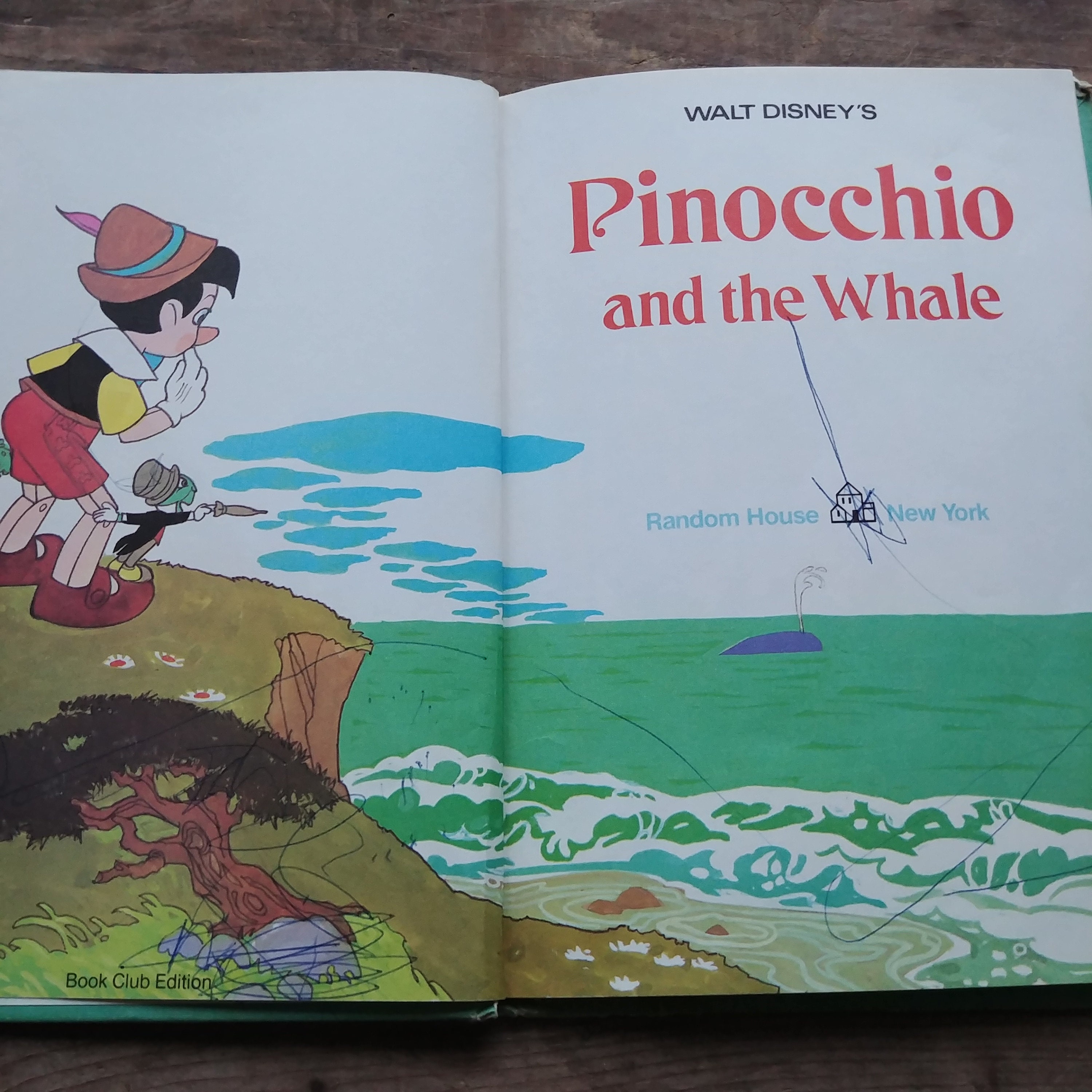Pinocchio and the Whale Vintage Disney Book - Etsy