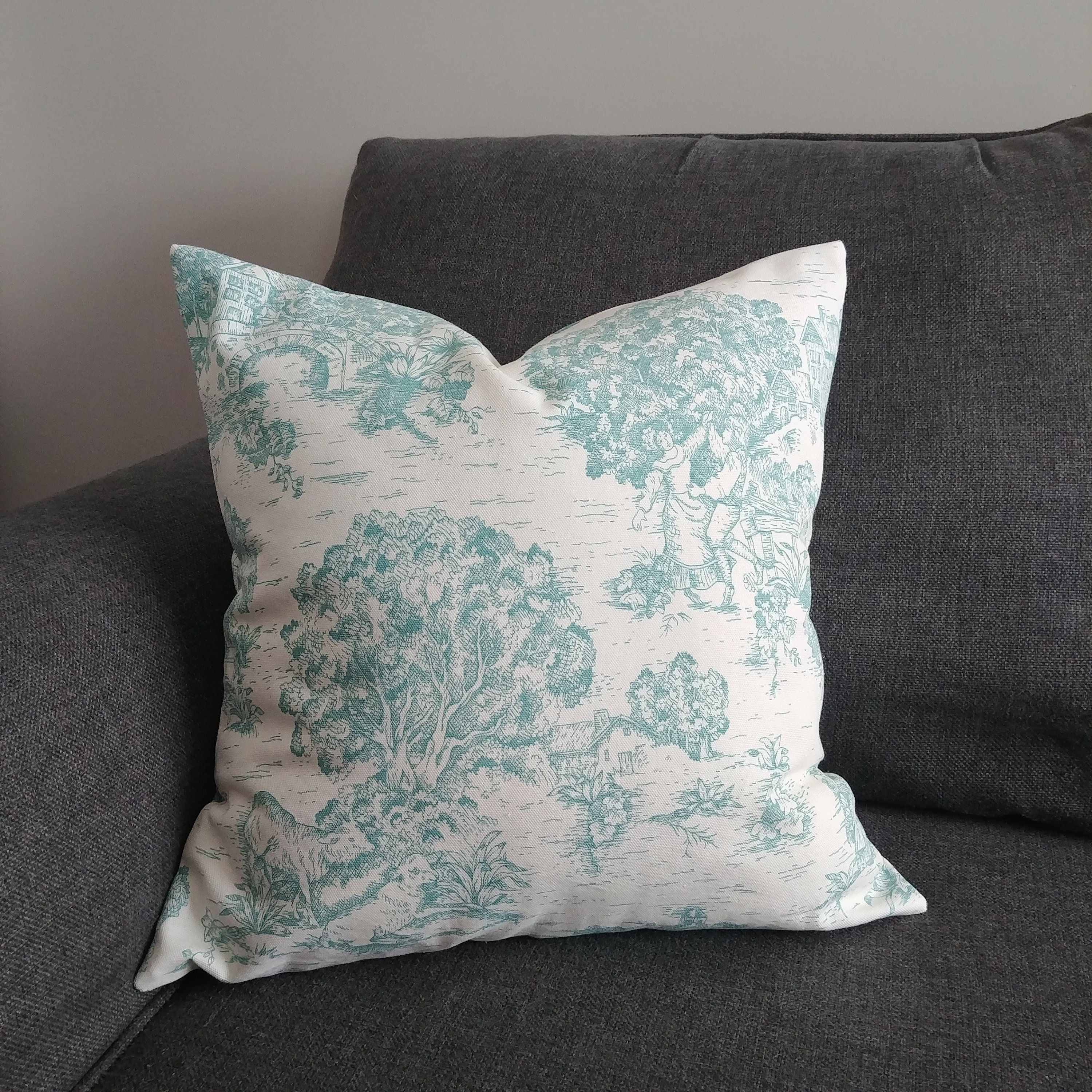Cream and 2025 teal cushions