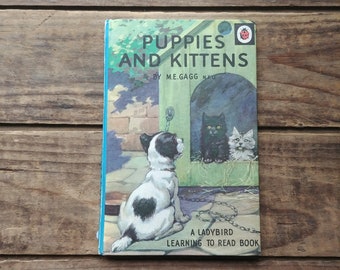 Puppies and Kittens, vintage Ladybird Book, M.E.Gagg