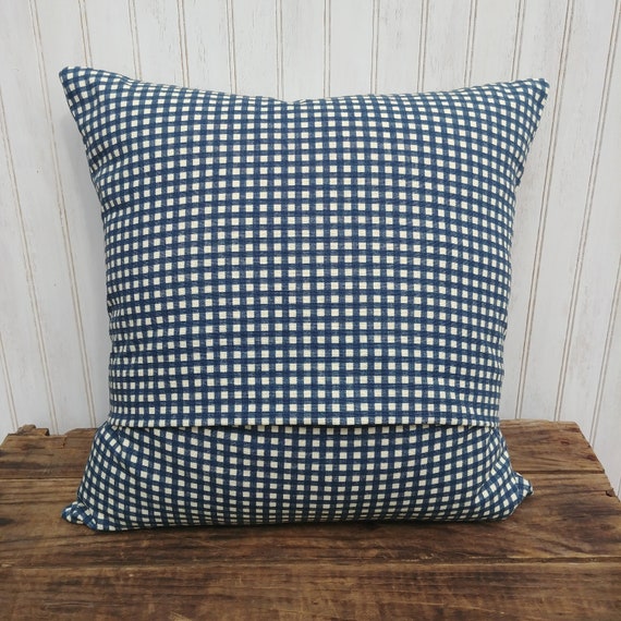 Navy gingham hotsell pillow