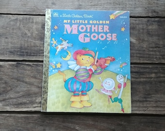 My Little Golden Mother Goose, childrens book, vintage 1990s, Little Golden Book