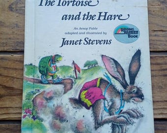 The Tortoise and the Hare, vintage children's story, Aesop Fable