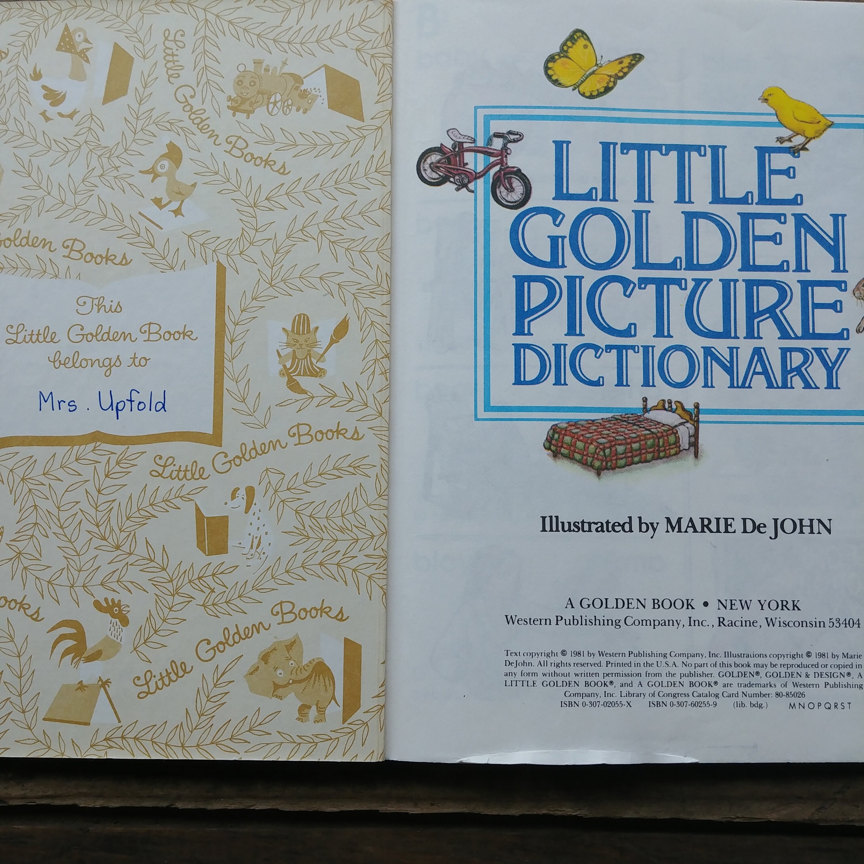 Little Golden Picture Dictionary, Vintage Children's Book