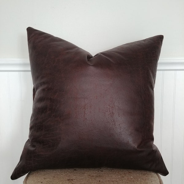 Leather Pillow Etsy
