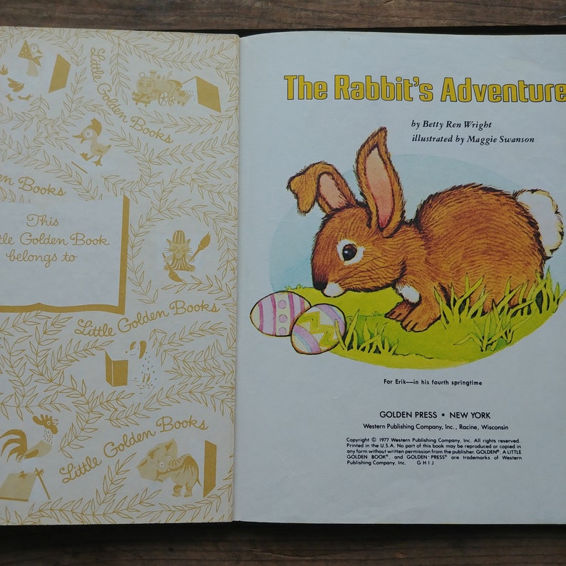 The Rabbit's Adventure Little Golden Book Vintage Kids - Etsy