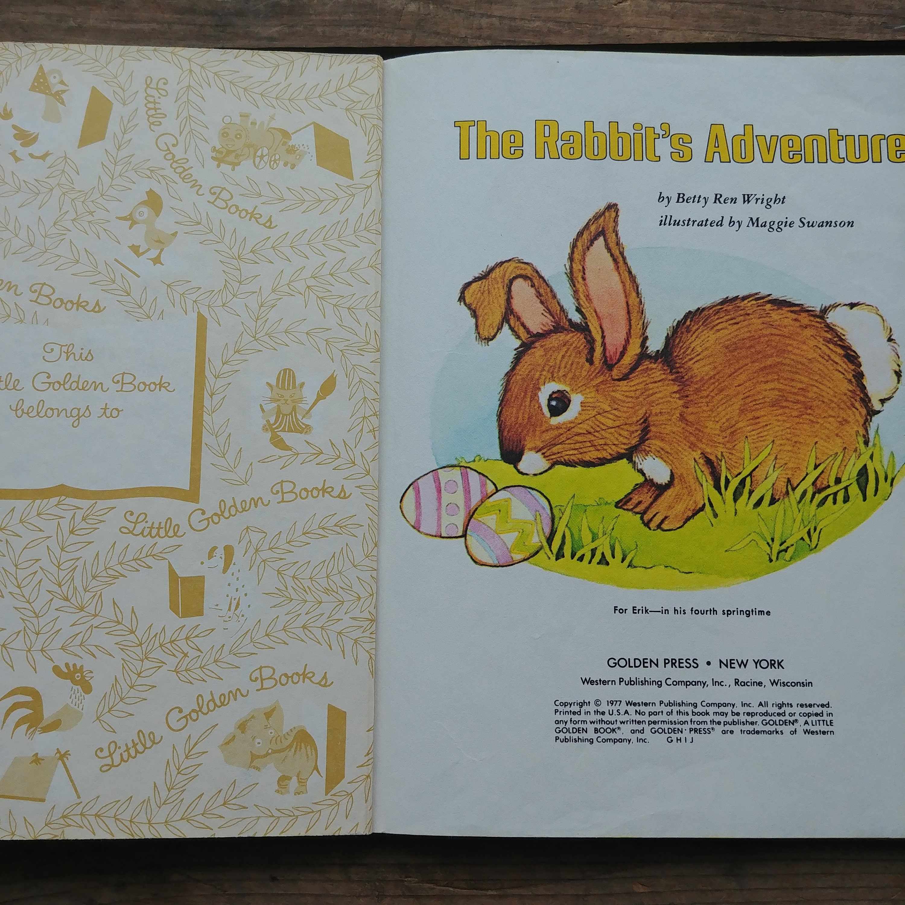 The Rabbit's Adventure, Little Golden Book, Vintage Kids Books - Etsy