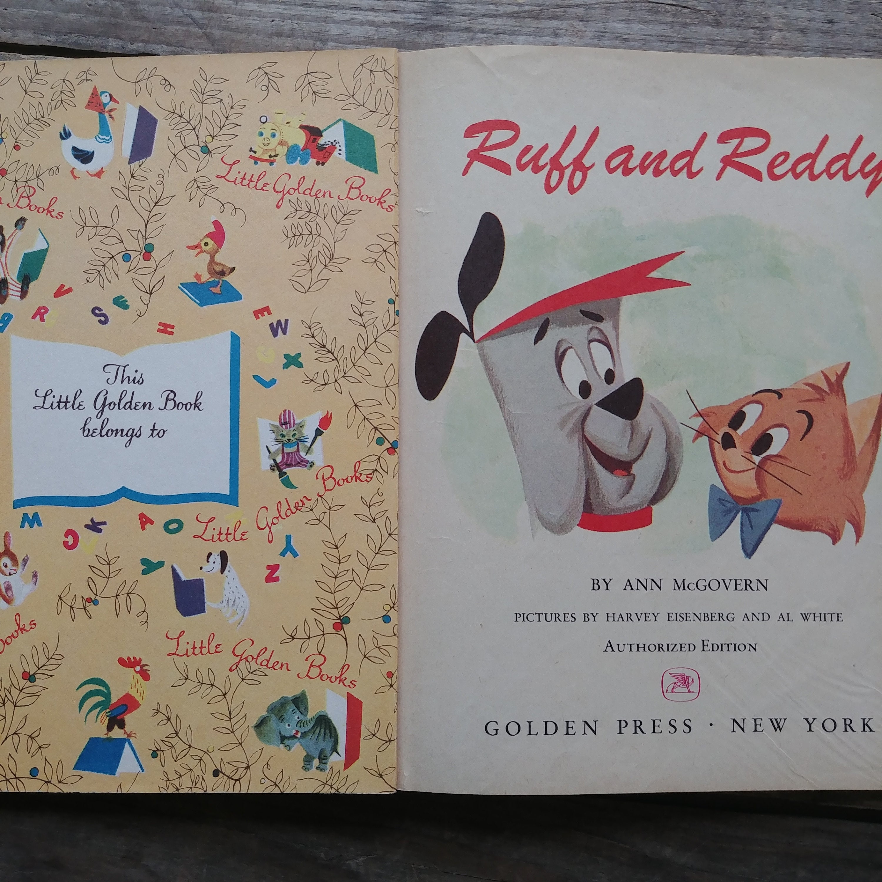Ruff And Reddy Books Ruff and Reddy, Little Golden Book, Vintage 1950s, Fathers Day Gift - Etsy