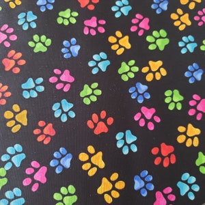 Paws on black by the yard -Quilting fabric - Loralei fabric - 691-796