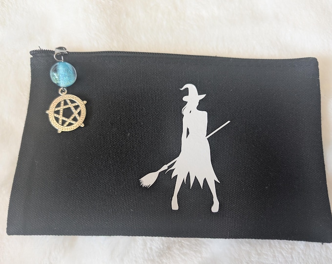 Witchy Tarot Zipper Bag with Charms