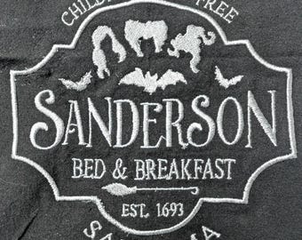 Embroidered Witchy Dish Towel – Sanderson Bed & Breakfast, Salem