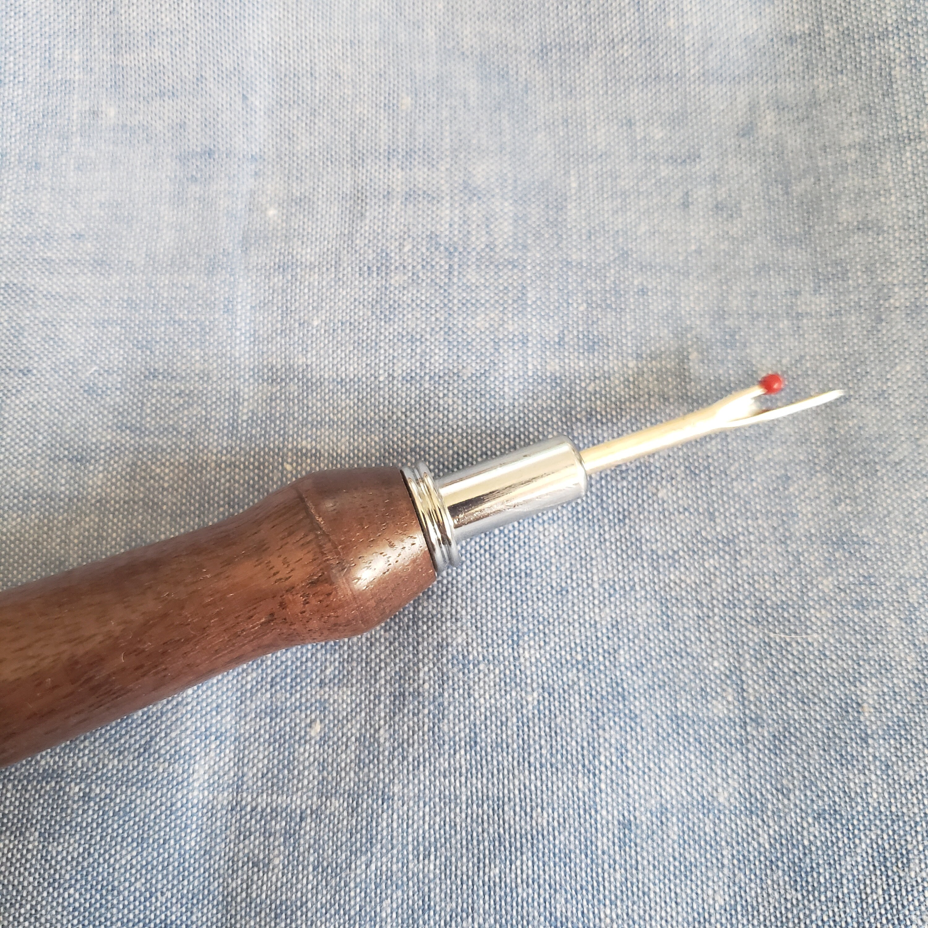 Walnut wood Seam Ripper and finger presser tool in one Etsy