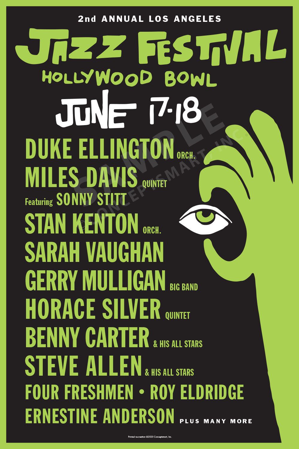 1960 Los Angeles Jazz Festival Poster Etsy