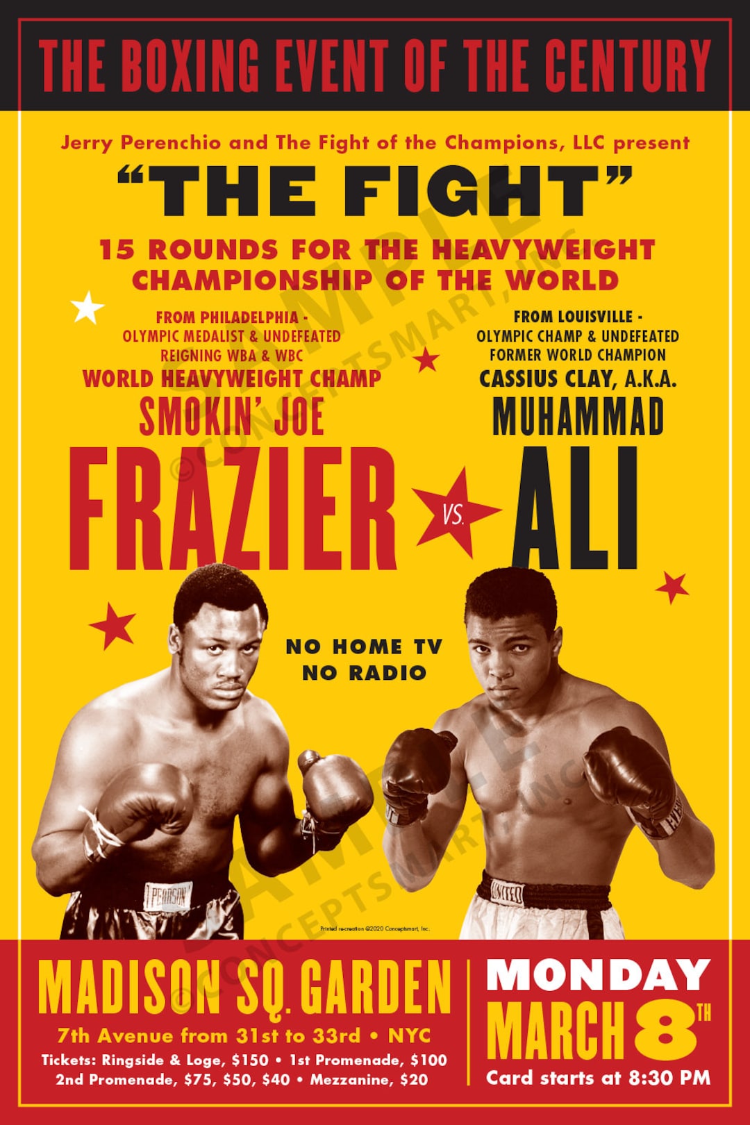 1971 Ali-frazier Boxing Poster