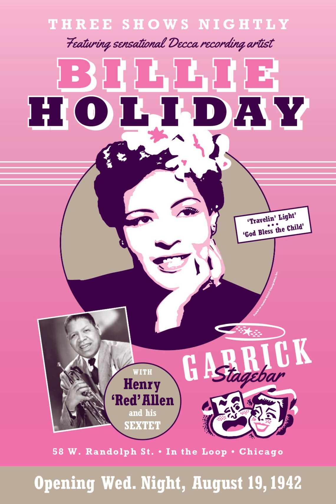 1942 Billie Holiday Club Appearance Poster Etsy