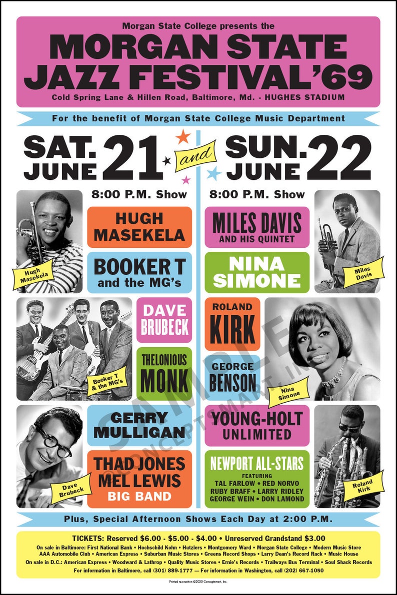 1969 Morgan State Jazz Festival Poster - Etsy