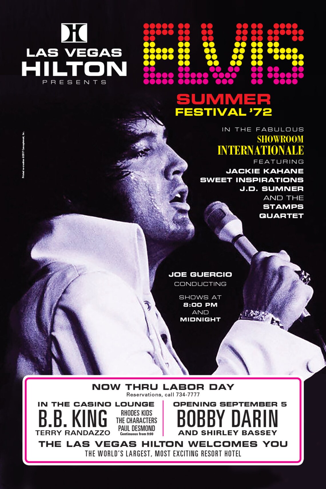 Elvis Presley 1972 Las Vegas Show Poster | Etsy