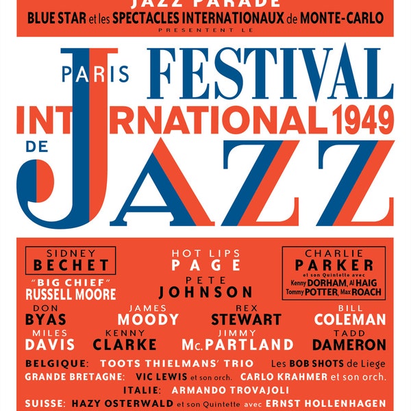 Affiche du Festival International de Jazz de Paris 1949