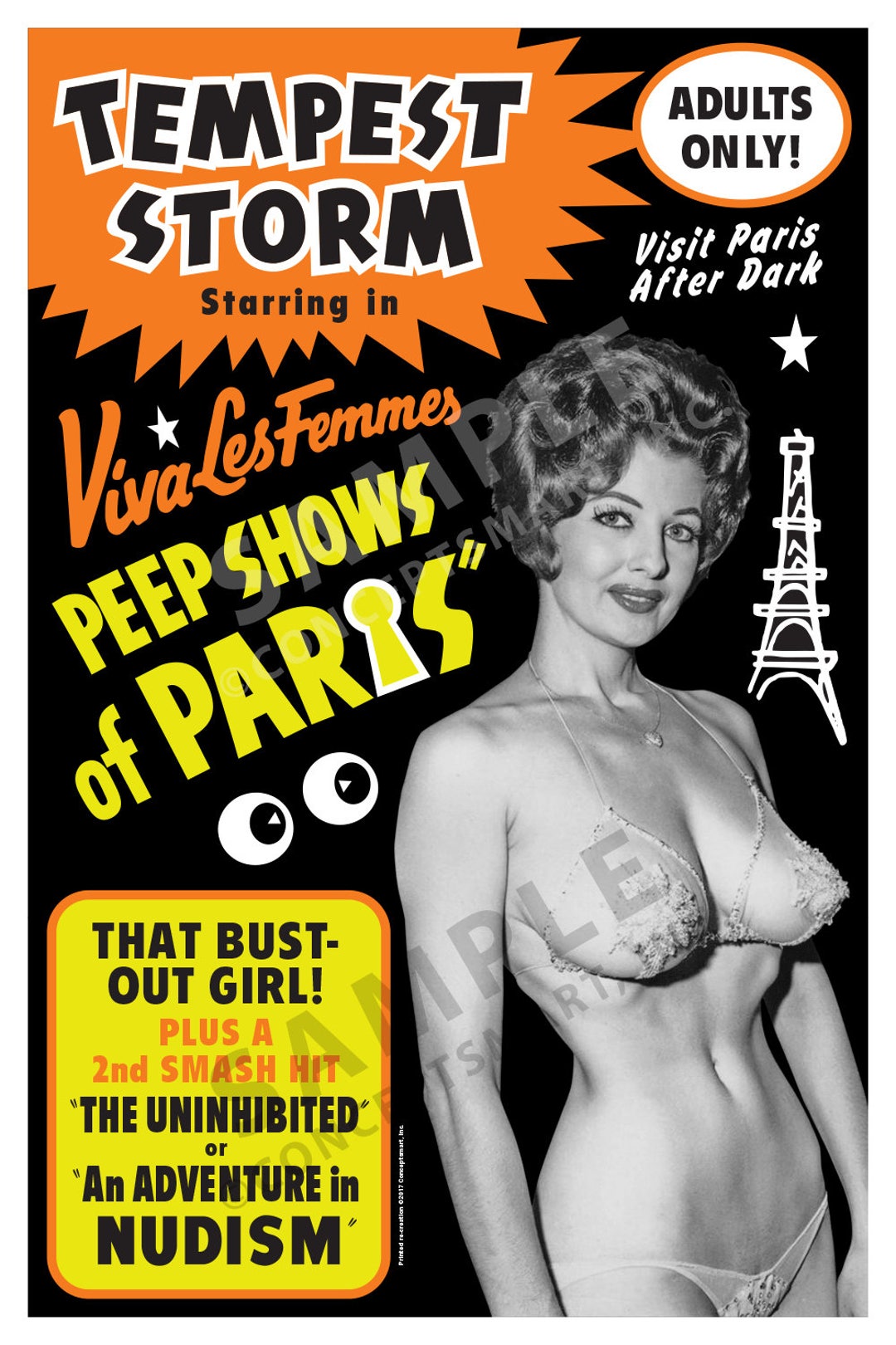 Tempest Storm Burlesque Poster - Etsy UK