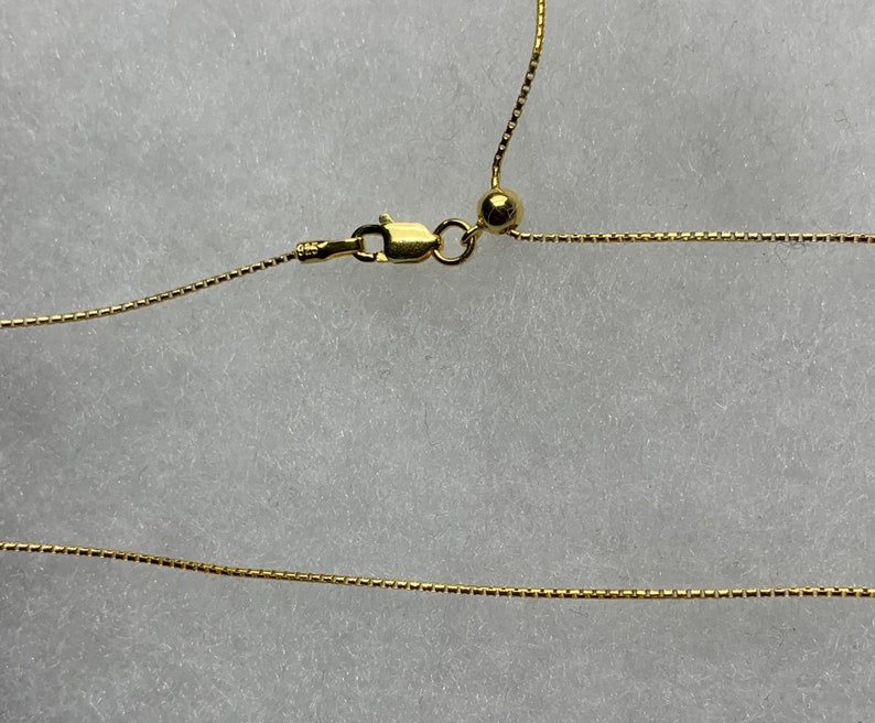 Adjustable Vermeil chain over Sterling silver