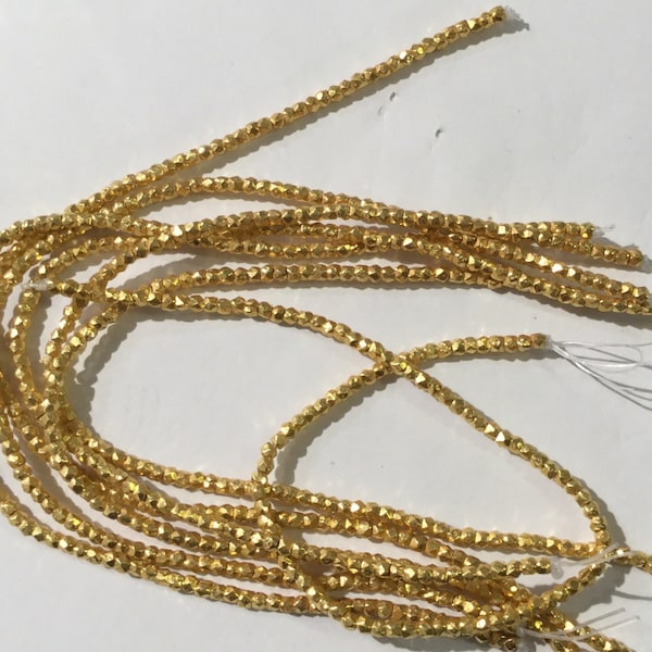 2 mm vermeil sterling silver nugget beads