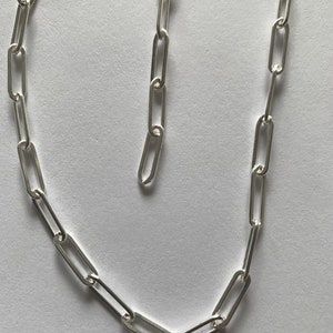 Sterling silver paper clip chain