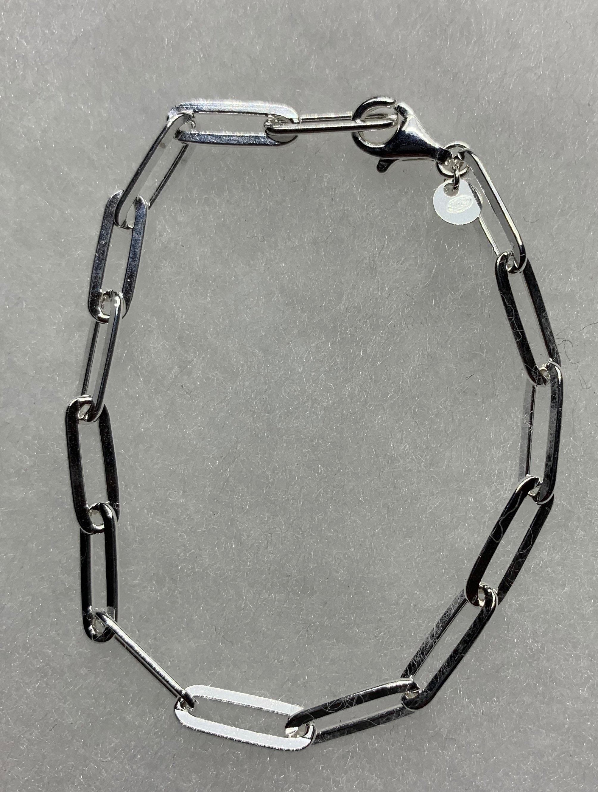 Sterling silver paper clip bracelet Etsy