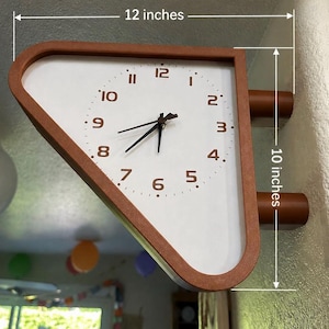 1970s Seiko Inspired Double Sided Station Clock | Retro Mid Century 3D print Decor image 2