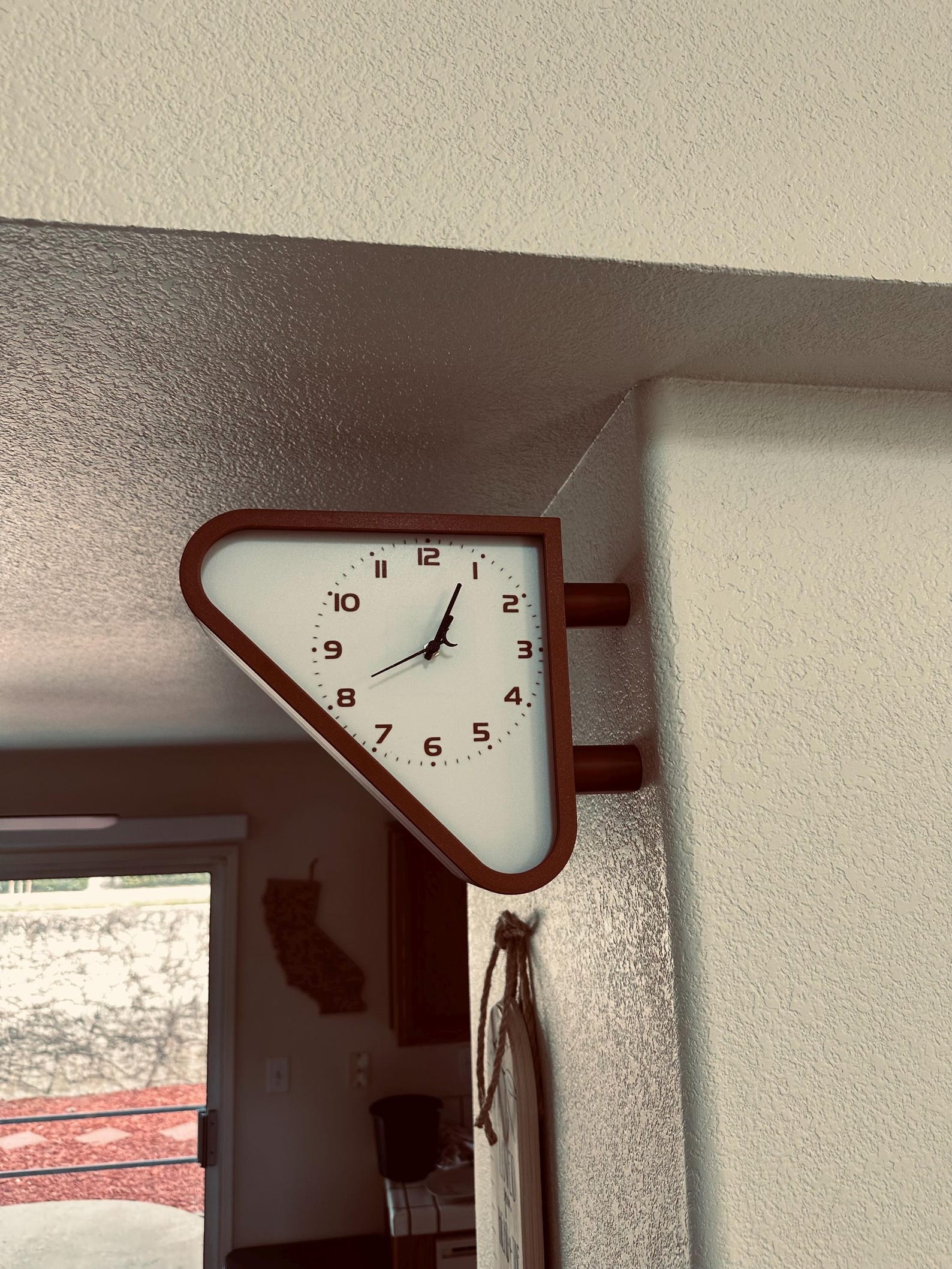 Brown - 1970s Seiko Inspired Double Sided Station Clock | Retro Mid Century 3D print Decor