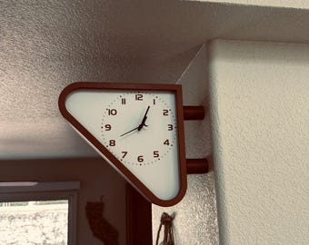 1970s Seiko Inspired Double Sided Station Clock | Retro Mid Century PLA Decor