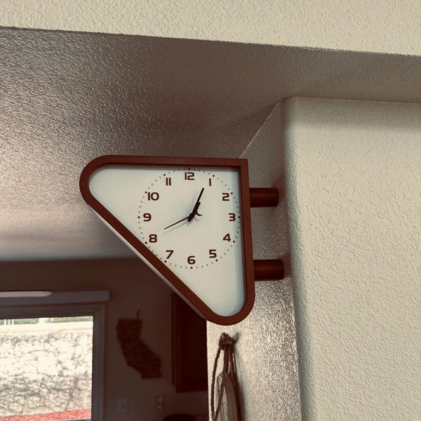 1970s Seiko Inspired Double Sided Station Clock | Retro Mid Century 3D print Decor