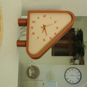 1970s Seiko Inspired Double Sided Station Clock | Retro Mid Century 3D print Decor