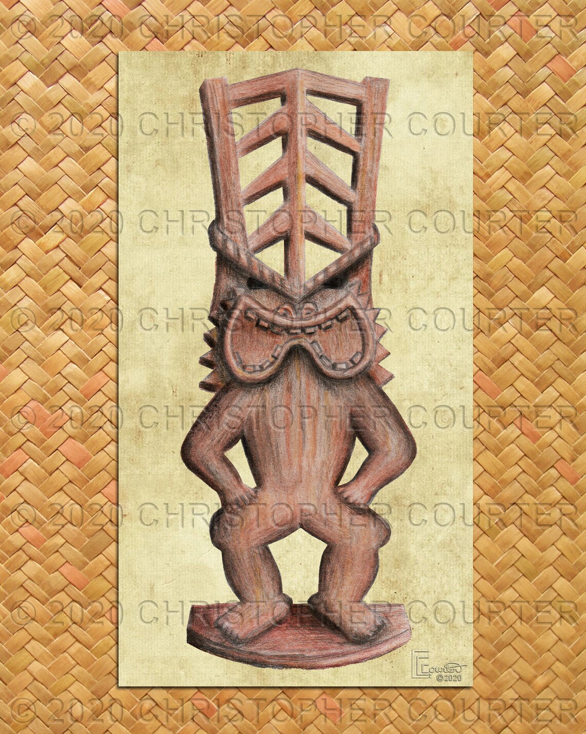 Lono Hawaiian Tiki God & Idol Style Type 2 Best for | Etsy