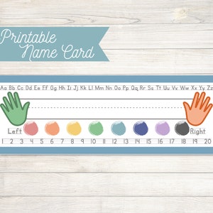 Tarjetas con nombres imprimibles, placas con nombres, etiquetas para escritorio, aprendizaje temprano, enseñanza, preescolar, jardín de infantes