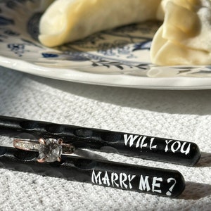 Personalized Proposal Chopsticks, Will You Marry Me Ring Box