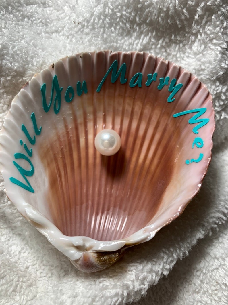 Beach Proposal seashellpersonalized Seashell Proposal Ring holderBeach Proposal seashell ring boxpersonalized proposal shell