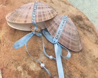 SeaShell Ring Box: Beach Proposal, Wedding Ring Holder