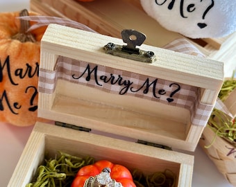 Velvet Pumpkin Ring Box: Thanksgiving Proposal, Halloween Engagement