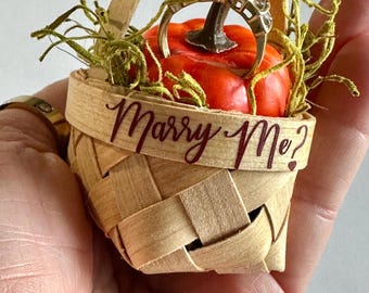 Velvet Pumpkin Ring Box: Thanksgiving Proposal, Halloween Engagement