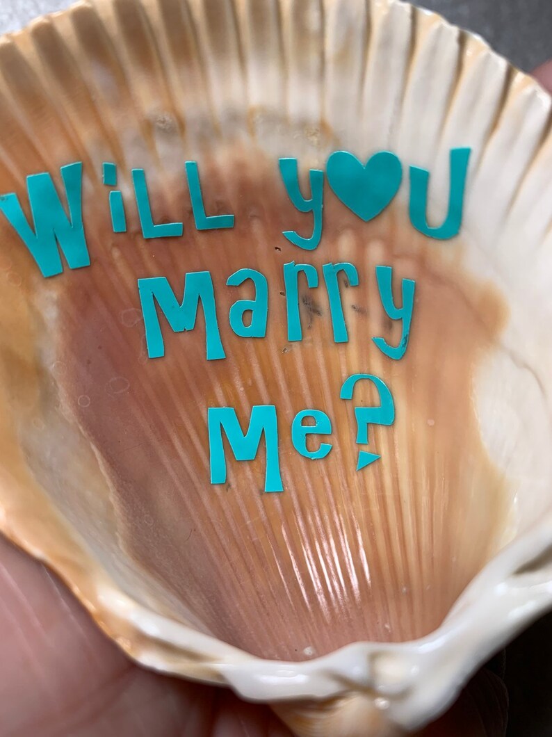 Beach Proposal seashellpersonalized Seashell Proposal Ring holderBeach Proposal seashell ring boxpersonalized proposal shell