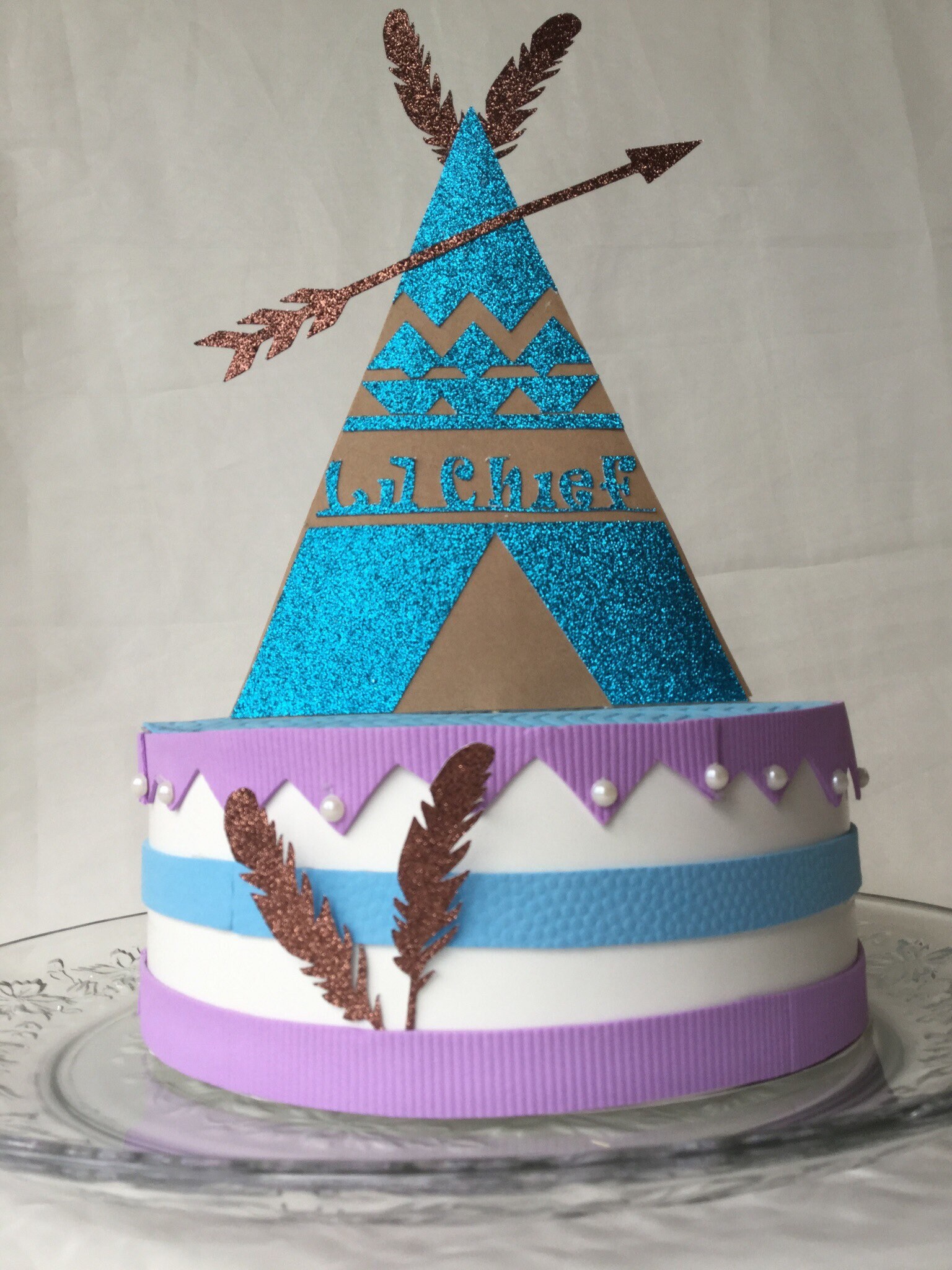 Topper De Gateau Tribal De Teepee Lil Topper De Gateau De Etsy