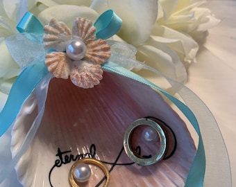 Ringkissen, Hochzeit Ringkissen, Ringträgerkissen, Muschelkissen, Ringkissen, Boho Ringkissen,Hochzeitsringkissen,Hochzeitsringkissen