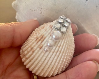 Caja de anillo de concha marina para propuesta, caja de joyería de concha marina, soporte para anillo de compromiso, propuesta de playa, caja de regalo de concha marina, ¿Quieres casarte conmigo?, aniversario