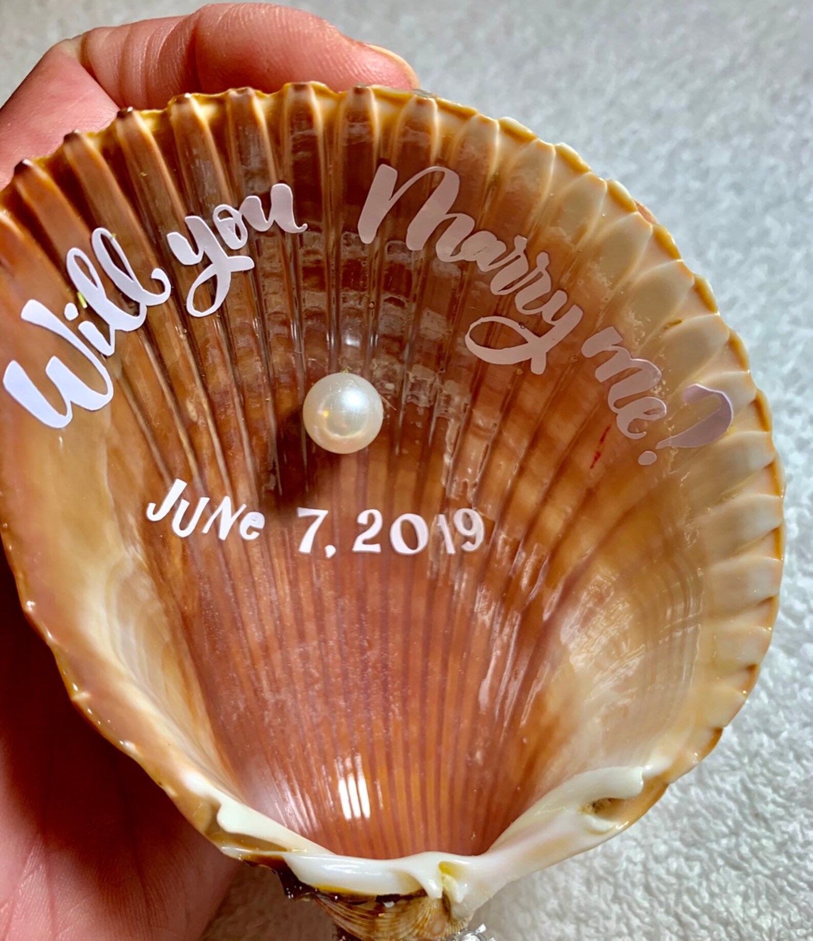 Proposal Seashell Ring Box Seashell Engagement Ring Box Etsy