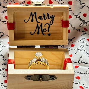 marry me rustic wooden personalized ring box,Rustic Proposal wood ring box,tiny wood engagement box, Valentine ring box, little trinket