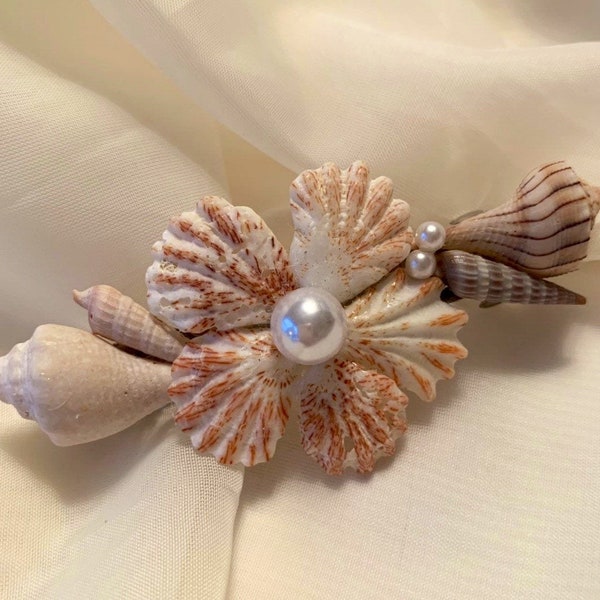 Seashell Hair Clip Etsy