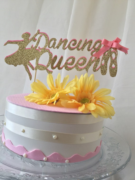 Dancing Queen Cake Topper Girls Birthday Topper Ballet Cake Etsy - roblox abba dancing queen