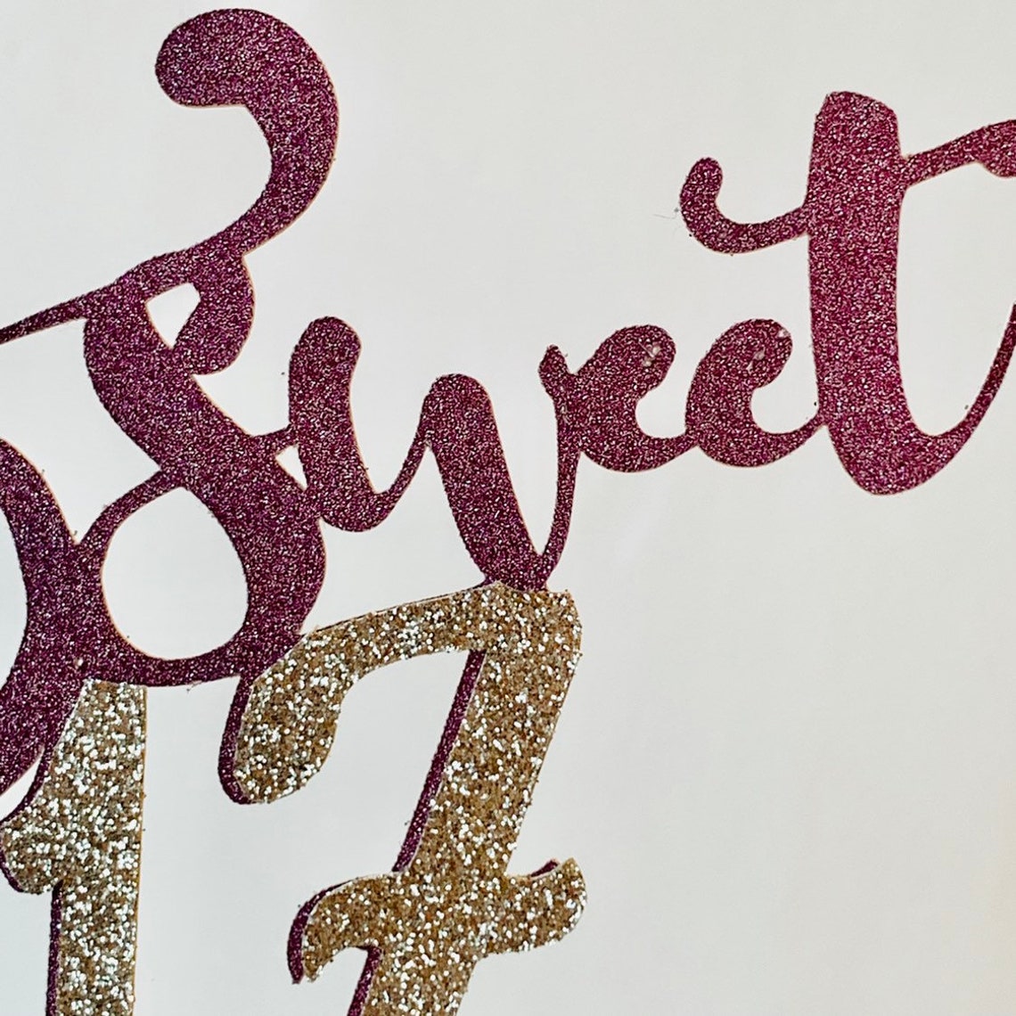 young-and-sweet-only-17-cake-topper-17th-birthday-17-cake-etsy