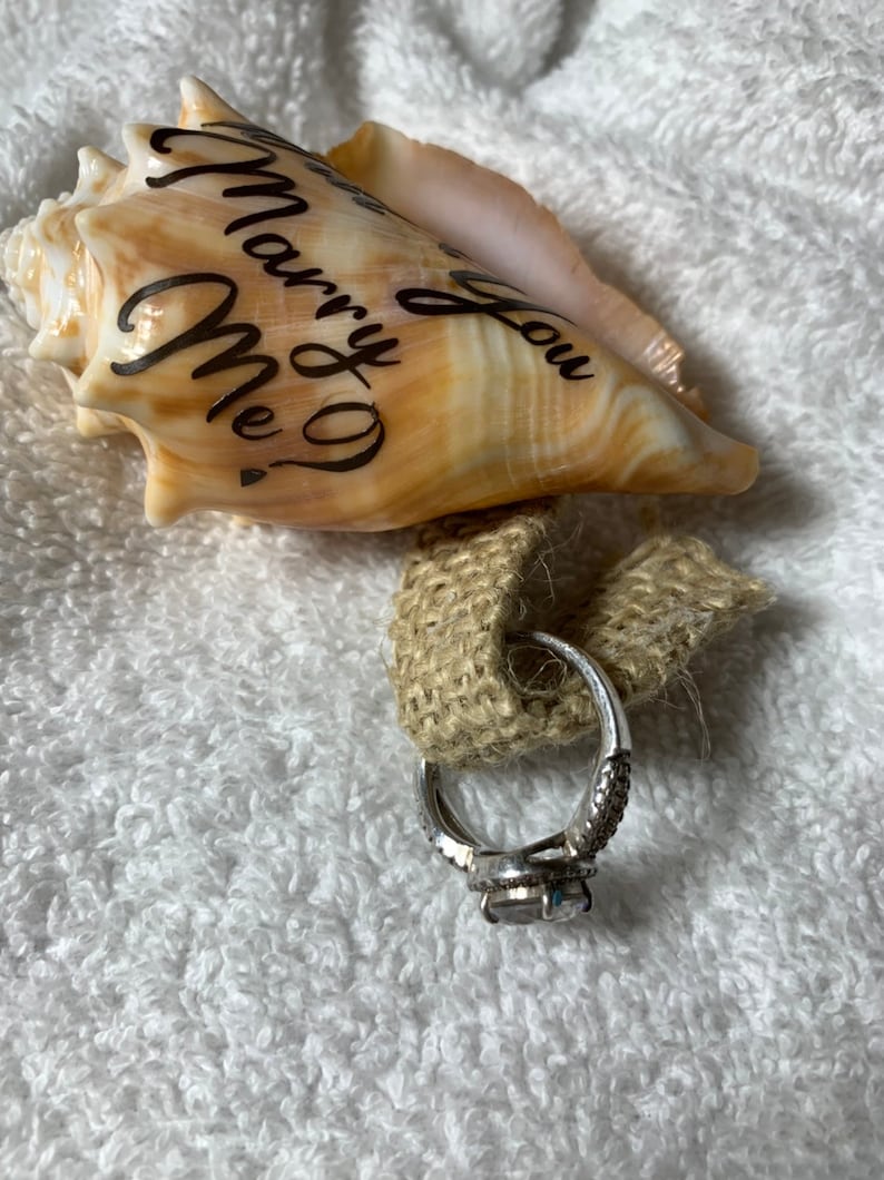 Beach Proposal seashellpersonalized Seashell Proposal Ring holderBeach Proposal seashell ring boxpersonalized proposal shell